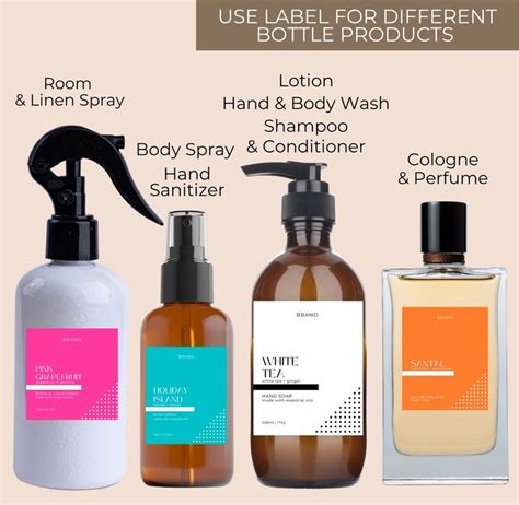 Editable Spray Bottle Labels Template Canva, Room Linen Body Spray ...