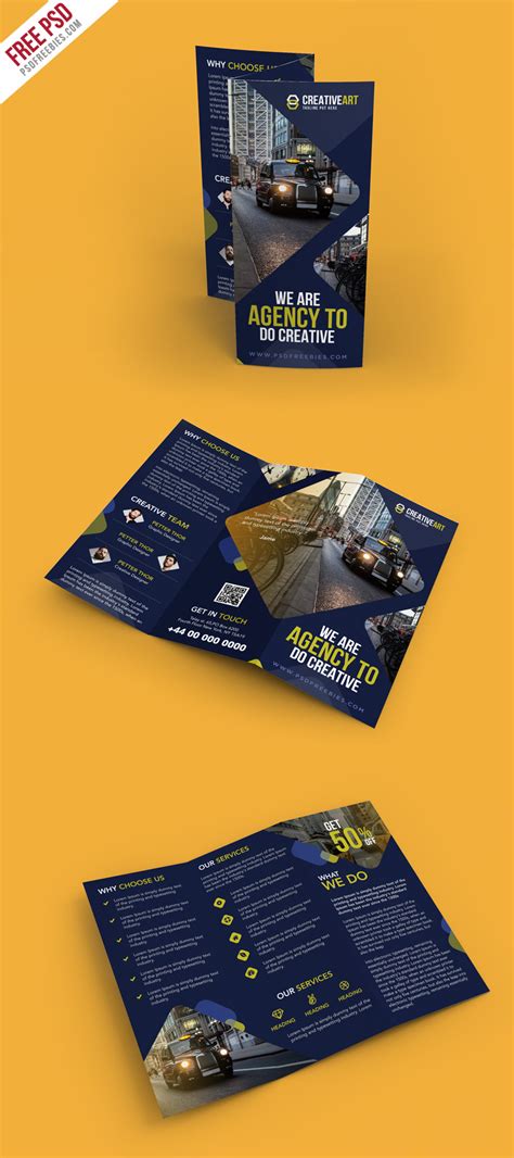 Multipurpose Trifold Business Brochure Psd Template Preview