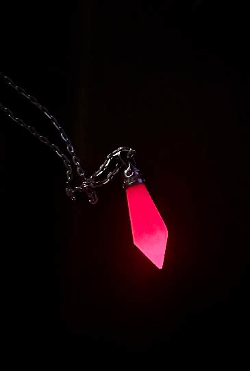 Glow in the Dark Crystal Pointed Necklace, Kida Necklace, Atlantis Cos ...