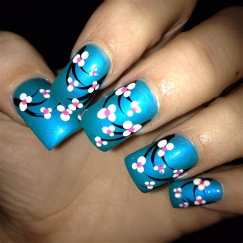 Easy Flower Nail Designs To Do At Home Orange Nail Designs Dots Polka