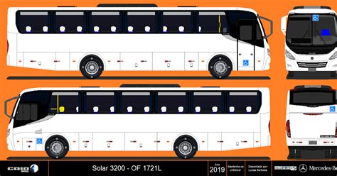 Desenhos de ônibus M A Caio Induscar Solar 3200 AC Mercedes Benz