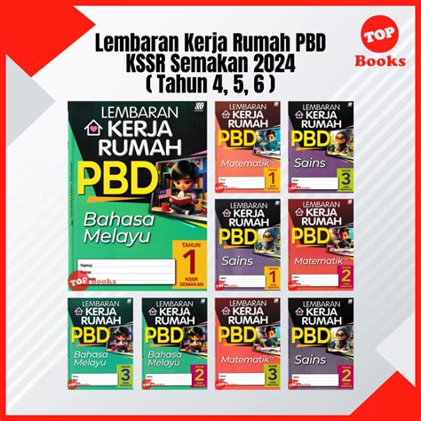 Topbooks Sasbadi Buku Aktiviti Lembaran Kerja Rumah Pbd Kssr