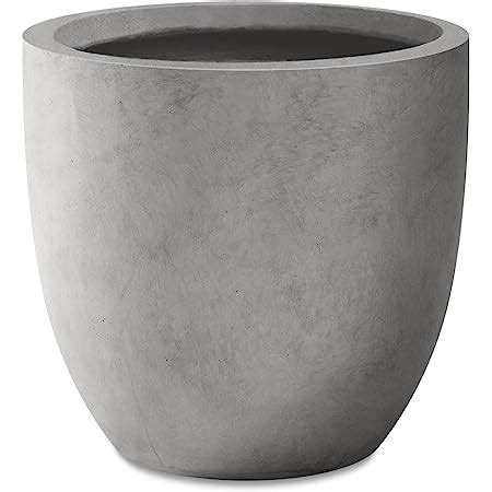 Amazon Kante H Round Concrete Modern Tall Planters For