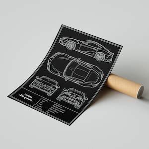 Toyota Supra MK5 A90 Blueprint Poster - Etsy