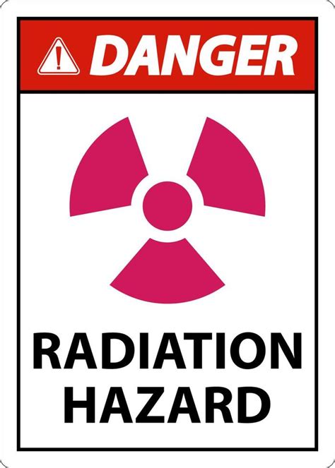 Danger Radiation Hazard Sign On White Background 10815026 Vector Art at ...