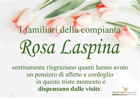 Funerali E Annunci Funebri A Mazara Del Vallo Rosa La Spina Funer24