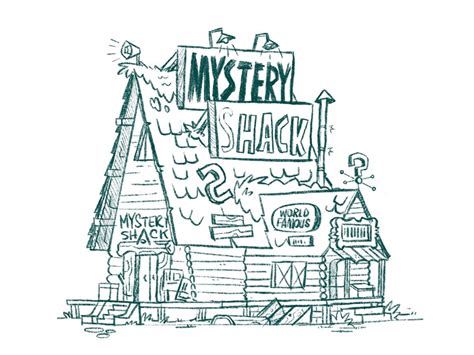 Mystery shack from gravity falls sketch – Artofit