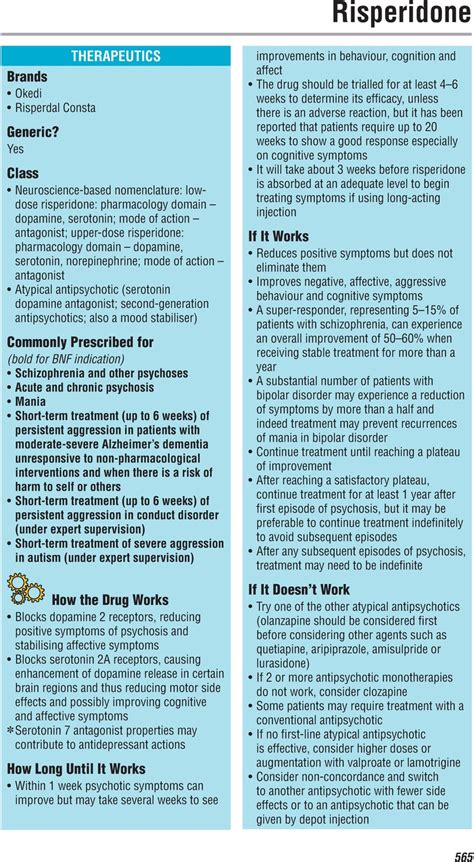 Risperidone Chapter 81 Cambridge Prescribers Guide In Psychiatry