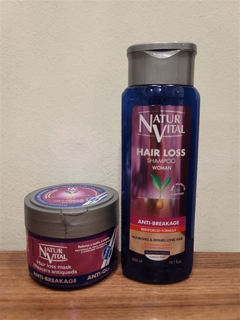 Natur Vital Hair Loss Anti Breakage Shampoo And Mask Beauty Personal