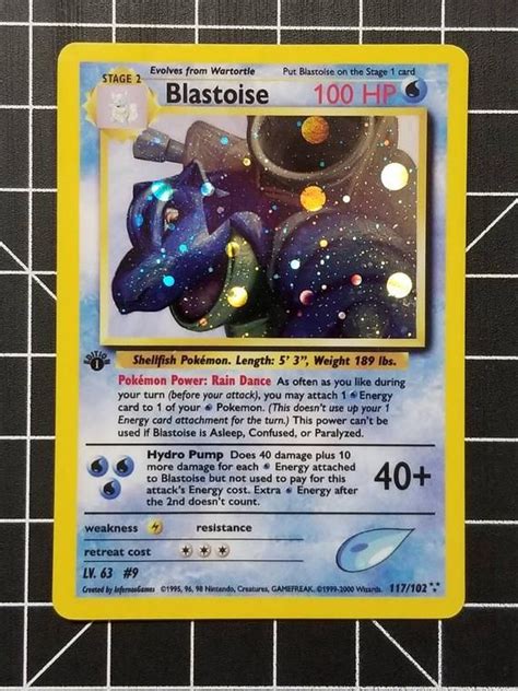 1st Edition NEW Cosmos Holo Blastoise Vintage WOTC Style Custom Orica