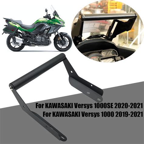 Motorcycle Gps Navigation Plate Bracket Phone Holder Stand For Kawasaki