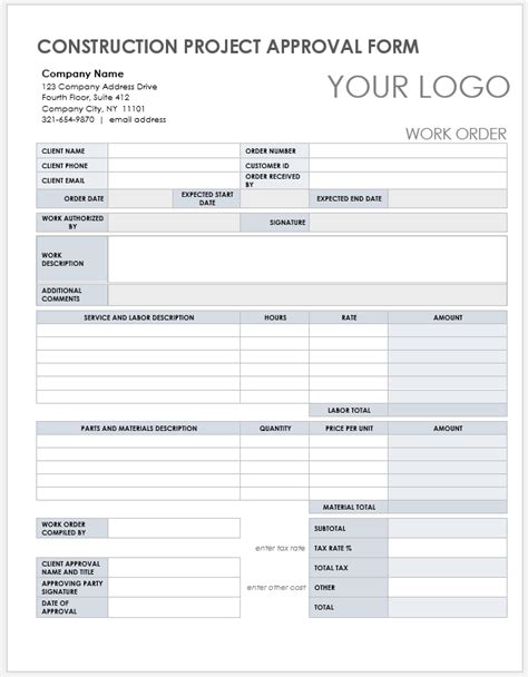 Free Project Approval Forms Templates Smartsheet