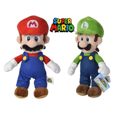 Simba Toys Official Super Mario Bros Soft Toy Mario AND Luigi 30cm Set