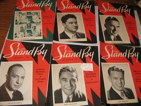 6 Vintage 1936 Stand By Wls Chicago Radio Station Weekly Magazines L 2