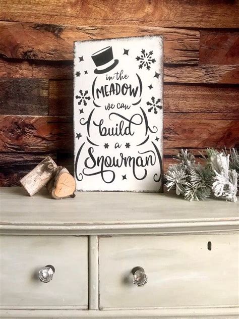 Snowman Sign Winter Wonderland Sign Christmas Decoration Winter