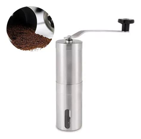 Moedor De Café Manual Compacto Inox Cerâmica Ajuste Moagem Cor Cinza