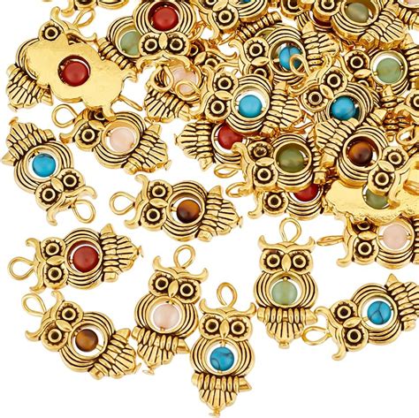 Amazon PH PandaHall 50pcs Owl Pendant With Stone For Jewelry