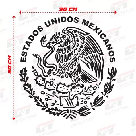 Sticker Calcoman A Escudo Nacional De M Xico Vinil Cm Mebuscar M Xico