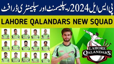 PSL 2024 Lahore Qalandars Squad PSL 9 Supplementary And Replacement