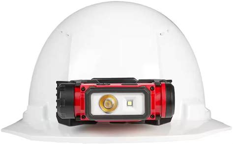 milwaukee redlithium usb hard hat headlamp  output modes detachable