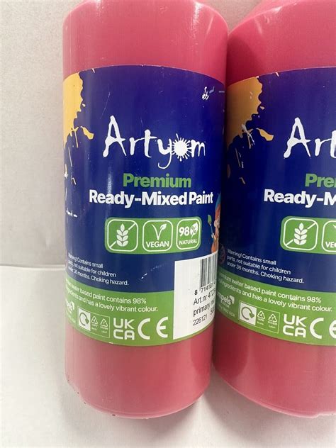 Artyom Premium Ready Mixed Paint Colour Primary Red X Ml Ebay