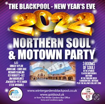 Blackpool Winter Gardens NYE Soul Party Soul Nights Soul Source