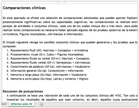 Test Wisc Iv Reporte Plus Psicotest