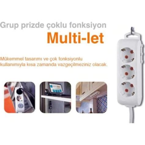 Viko Multi Let 5li Priz Topraklı Çocuk Korumalı Klemensli Fiyatı