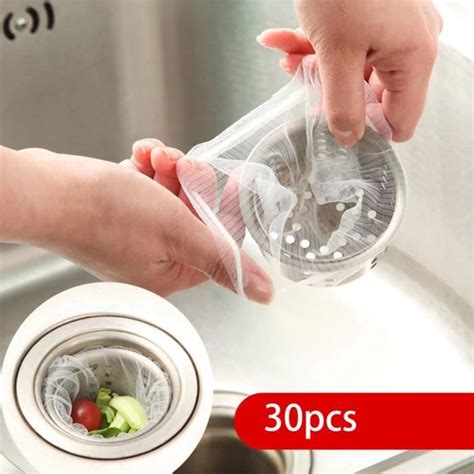 Sac Filtre Anti Colmatage pour Évier De Cuisine 30Pcs Maille d Ordures