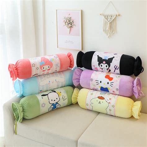 Gối Ôm Dài 70cm Hình Hellokitty Kuromi Toffee And Phụ Kiện Sanrio Mymelody Cinnamoroll Nhồi Bông