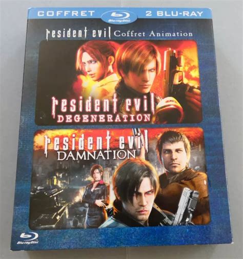 RARE COFFRET 2 Blu Ray Animation Resident Evil Degeneration Damnation