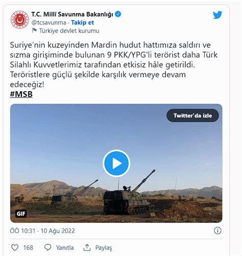 Terör örgütü PKK ya bir darbe daha MSB açıkladı çok sayıda terörist