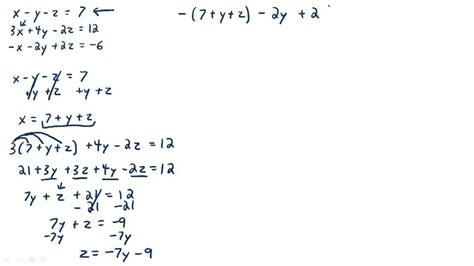 Solving Systems In Three Variables Using Substitution Example 1 Video Algebra Ck 12