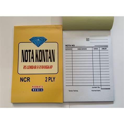 Jual Nota Kontan 2 Ply Nota Kecil Ncr Nota 2 Ply Shopee Indonesia