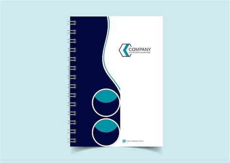 Premium Vector | Creative company business notebook cover template