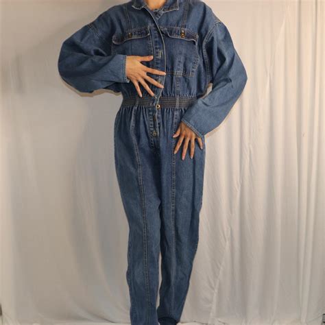 gorgeous denim coveralls vintage brand Metropole... - Depop