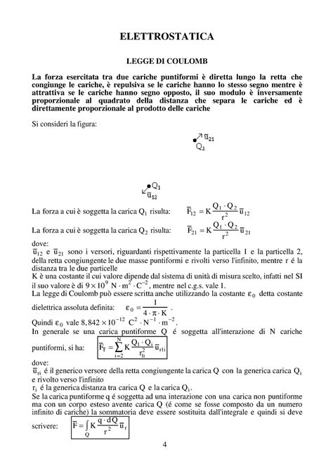 Elettromagnetismo Elettrostatica Legge Di Coulomb La Forza Esercitata Tra Due Cariche