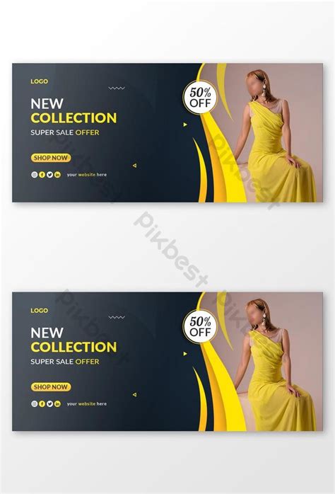 New Collection Fashion Sale Facebook Cover Template Design Psd Free