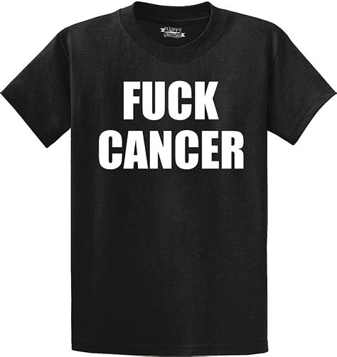 Men S Heavyweight Tee Fuck Cancer T Shirt Cancer Awareness Shirt Black 2xl