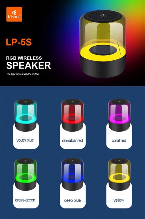 Kisonli Lp S Bluetooth Speaker Rgb Mini W Fm Aux Tf