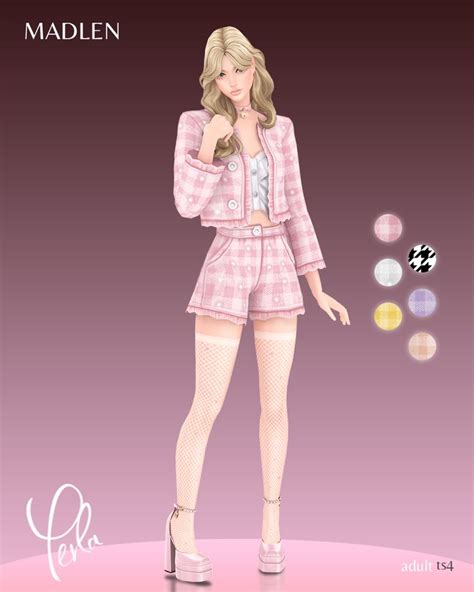 Perla Outfit Stockings Madlen Sims Dresses Sims Mods Clothes