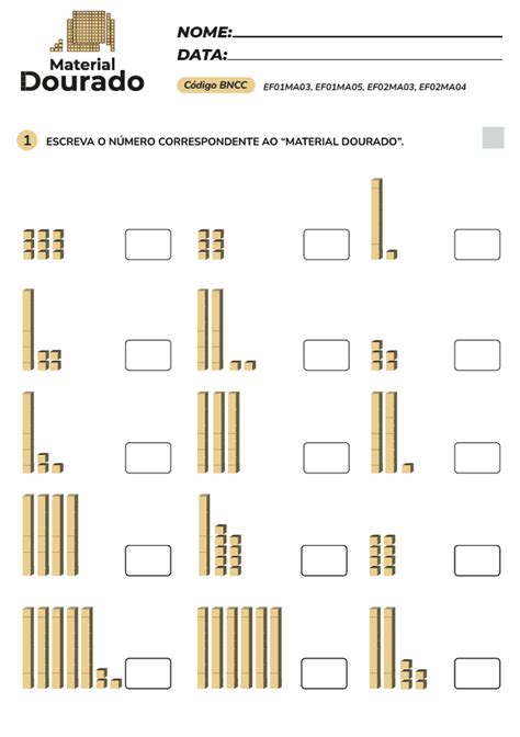 Material Dourado Atividades de Matemática