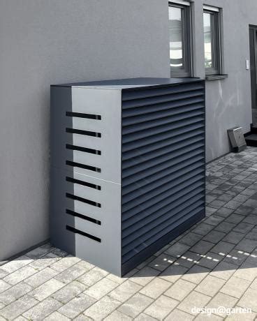 Graue Verkleidung F R W Rmepumpe Mit L Ftungsschlitzen Design Garten