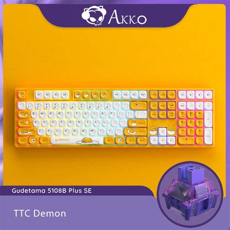 Akko Gudetama Se Hot Swappable Wired Mechanical Keyboard With Rgb Backlit Moa Profile Dye