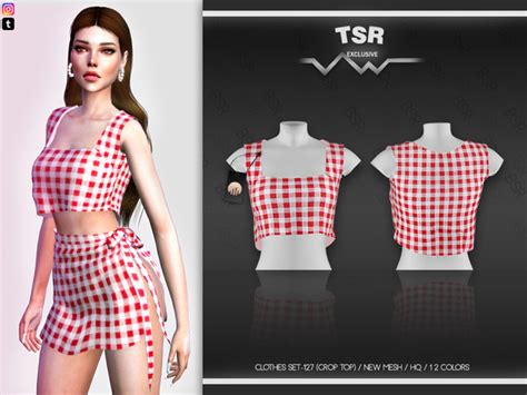 The Sims Resource CLOTHES SET 127 CROP TOP BD465