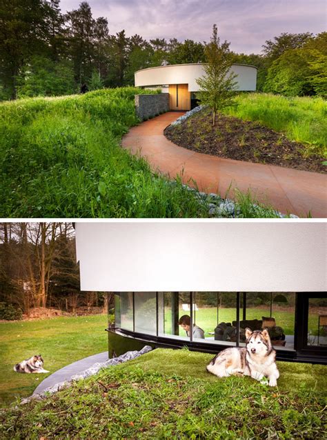 This Circular House Is Built Into The Hillside