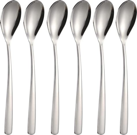 SDMAX 4 Pc Round Soup Spoons Stainless Steel Spoon For Soup Dinner