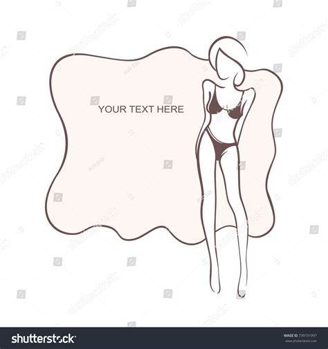 Beautiful Sexy Girl Bikini Beach Swimsuit Stock Vector Royalty Free Shutterstock