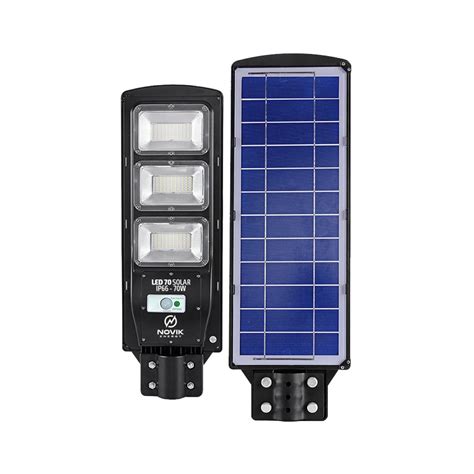 Reflector Luminaria Con Panel Solar Exterior Novik Led Control