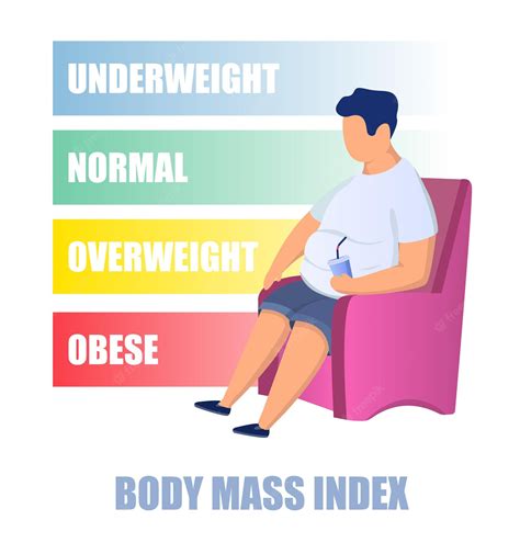 Imc Gráfico De índice De Masa Corporal Ilustración Vectorial Plana